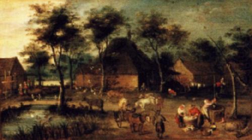 Village square, Jan Breughel